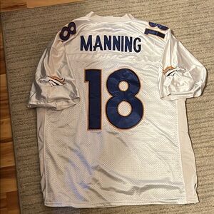 Reebok Peyton Manning white Denver Broncos jersey